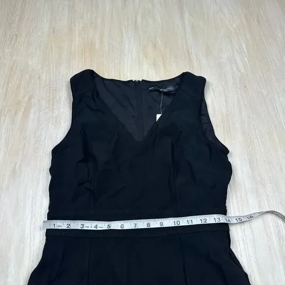 NWT WHBM Black Sleeveless Sheath V-Neck Workwear Elegant Date Cocktail Dress 4 - Picture 6 of 14